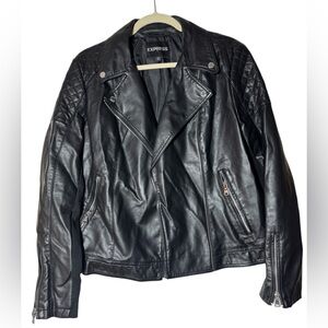 Express Women’s Moto Faux Leather Moto Jacket Size L